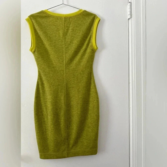 Robert Rodriguez Green/Yellow Cotton Bodycon Midi Dress - Picture 3 of 6